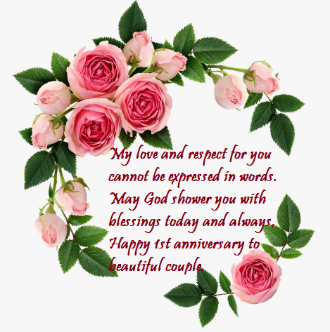 1st anniversary wishes for couple