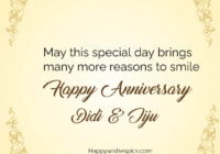 Happy Wedding Anniversary Status Didi and Jiju