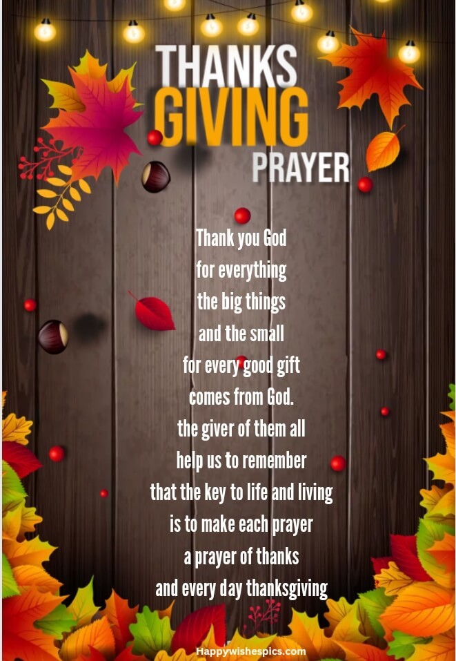 Thanksgiving Beautiful Prayer