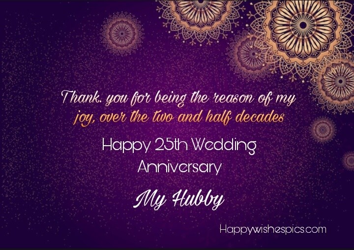 25th Marriage Anniversary Wishes For Hubby