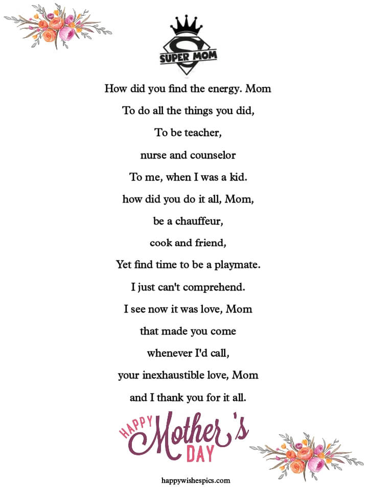 Mother's Day Beautiful Poem
