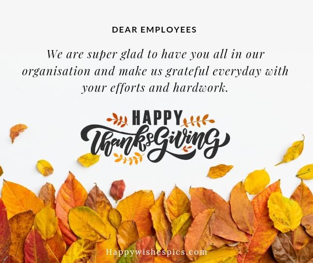 Thanksgiving Wishes For Employees
